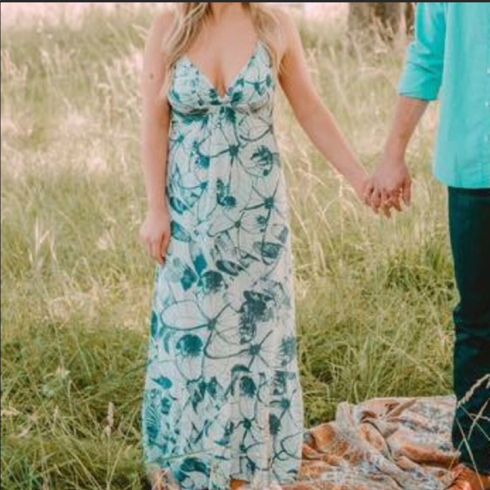 Lovestitch White and Blue Maxi